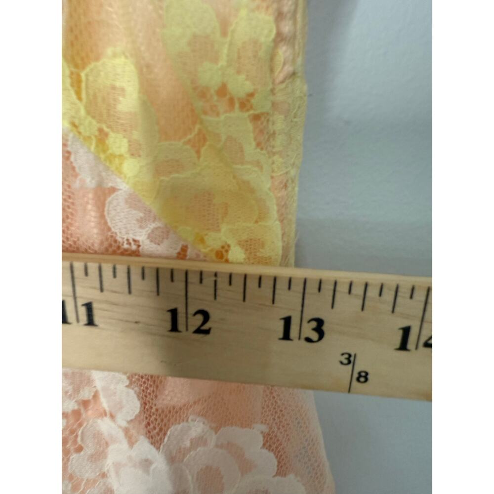 For Love & Lemons Blossom Pink Lemonade Sheer Lace Bodysuit Boho Maxi Dress S - Picture 4 of 10